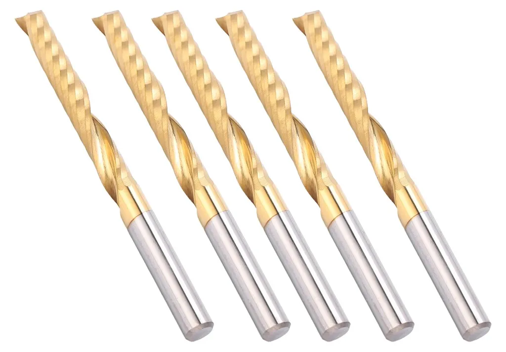 Mèches de défonceuse spirale HSS titane 4mm pour usinage et menuiserie