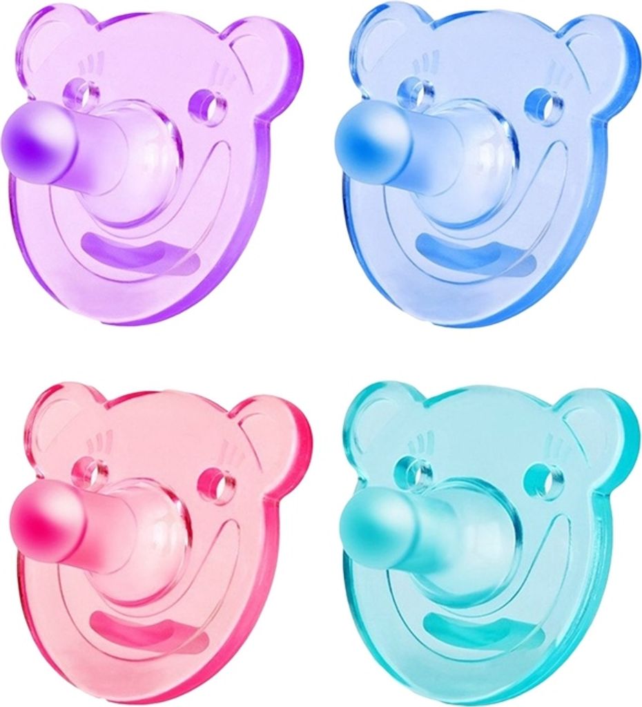 4 Stück Baby Silikon Schnuller Beruhigende Kleinkinder Produktbild 4