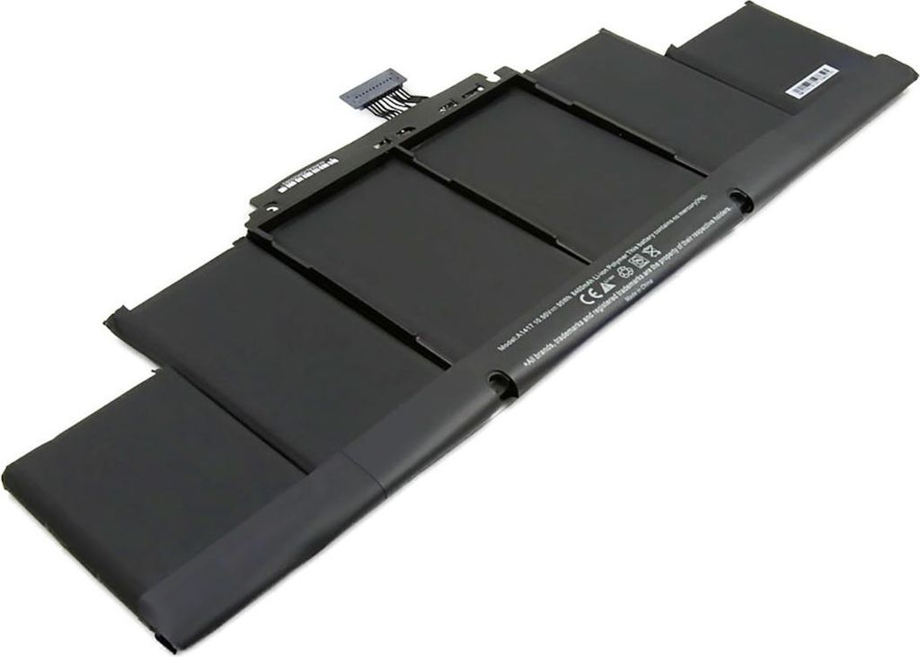 Avizar, Li-Polymer Akku 10.95V für MacBook Pro 15" A1398 A1417 8.5A, Schwarz