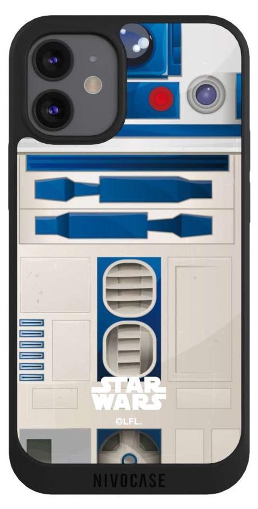 NIVOCASE Handyhülle für Apple iPhone 12 mini Hülle NIVOpure Case Schwarz Fanartikel Star Wars R2D2