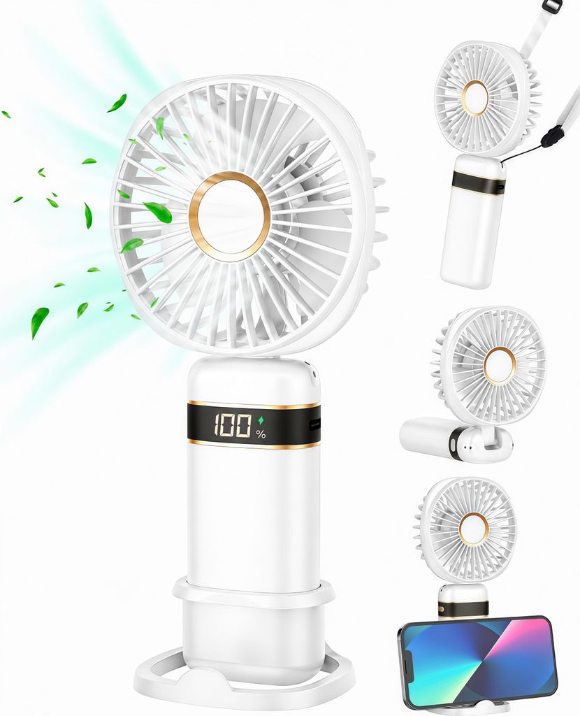 4 in 1 Handventilator,5 Geschwindigkeitsstufen,tragbarer Produktbild 