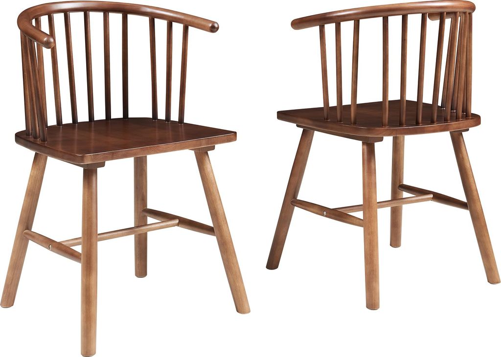 Esszimmerstuhl ‘Stami' 2er Set Küchenstühle 79 x 53 x 48 cm Holz Walnussoptik