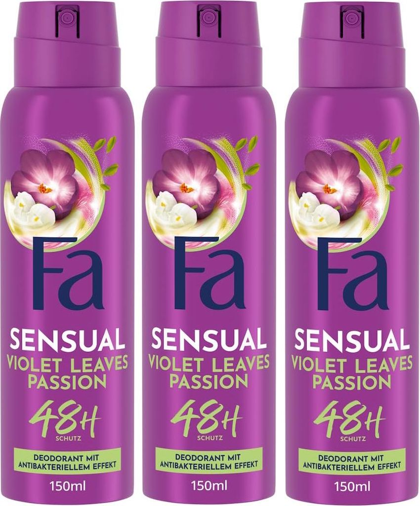 FA Deospray Purple Passion 150ml, 3x 150 ml Produktbild 