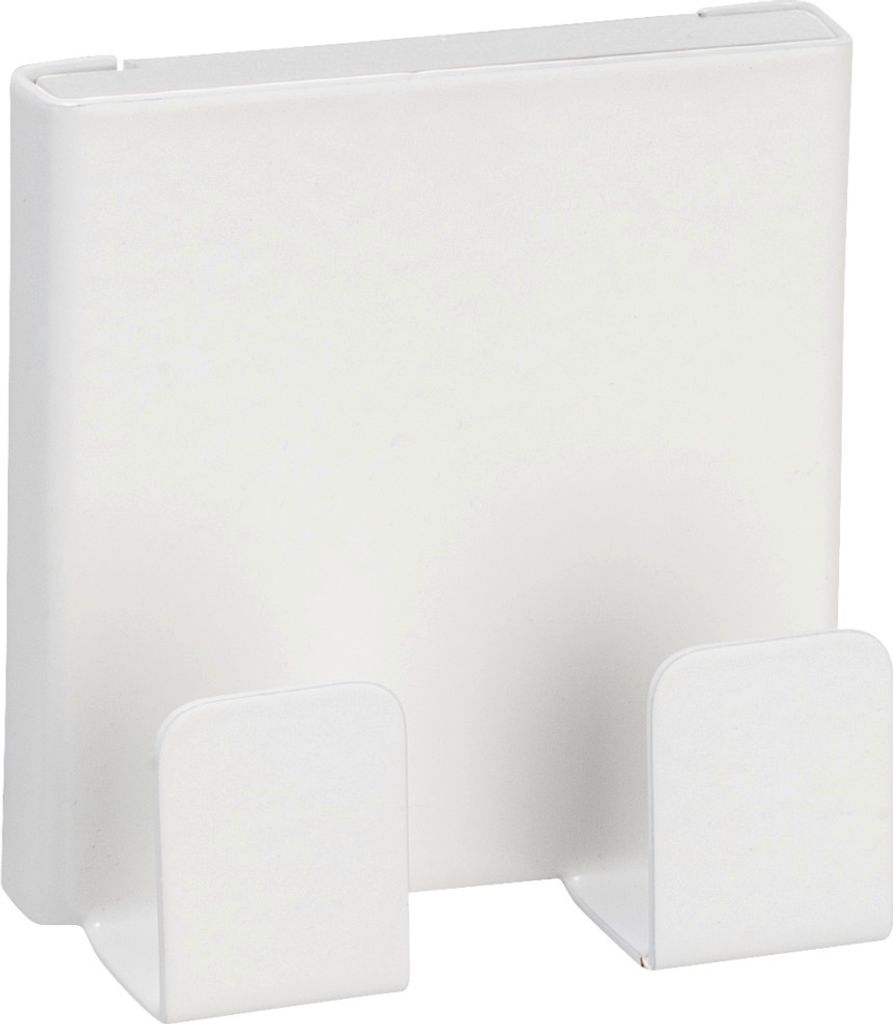 WENKO Handtuchhaken Ovaro Duo Wand Edelstahl Selbstklebend Ohne Bohren Weiß