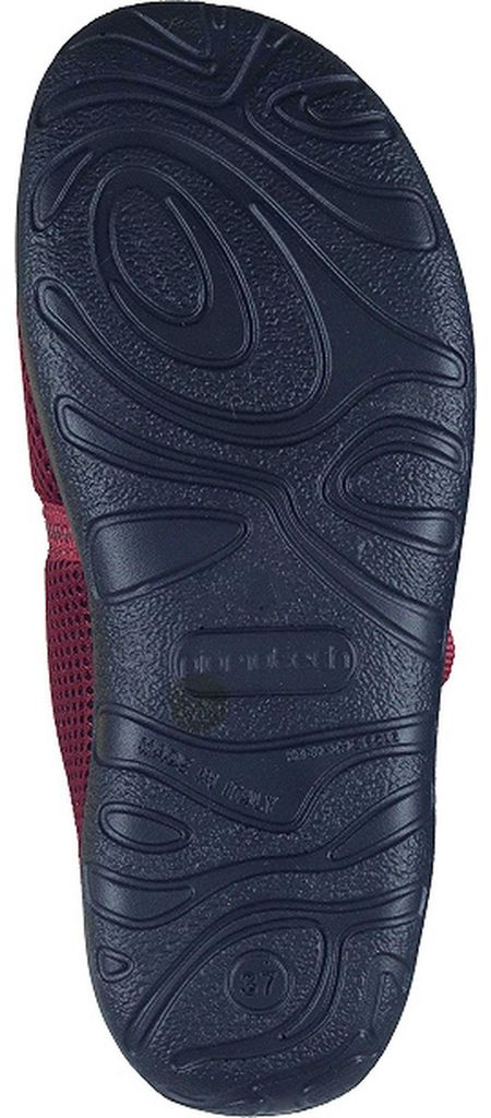 Fly Flot Damen Pantoffel Hausschuh Mesh Klettverschluss Wechselsohle 320307, Größe:37 EU, Farbe:Rot