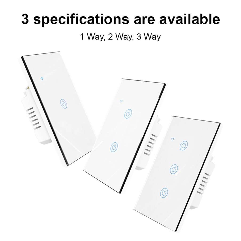 WiFi Touch Panel Schalter Home Smart Switch Panel LED-Anzeigelampe Gehaertetes Glas Panel Lichtschalter Funktioniert mit Tuya App Wall Touch Smart ...
