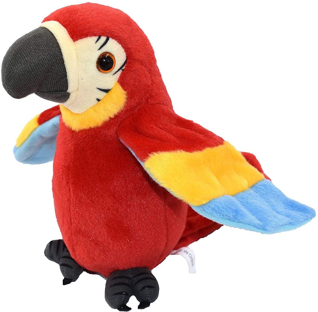 Sprechender Plüschvogel Papagei Vogel mit