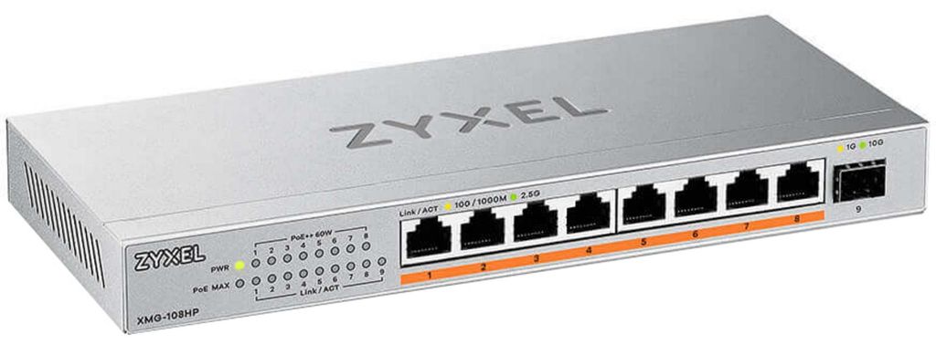 Zyxel XMG-108 8 Port 10/2,5G MultiGig PoE++ Switch unmanaged