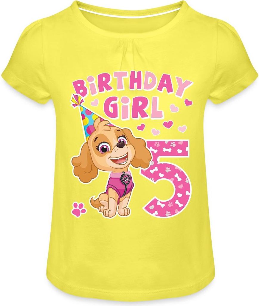 Spreadshirt Paw Patrol Skye 5. Geburtstag Mädchen T-Shirt Twist, 10 Jahre, Gelb