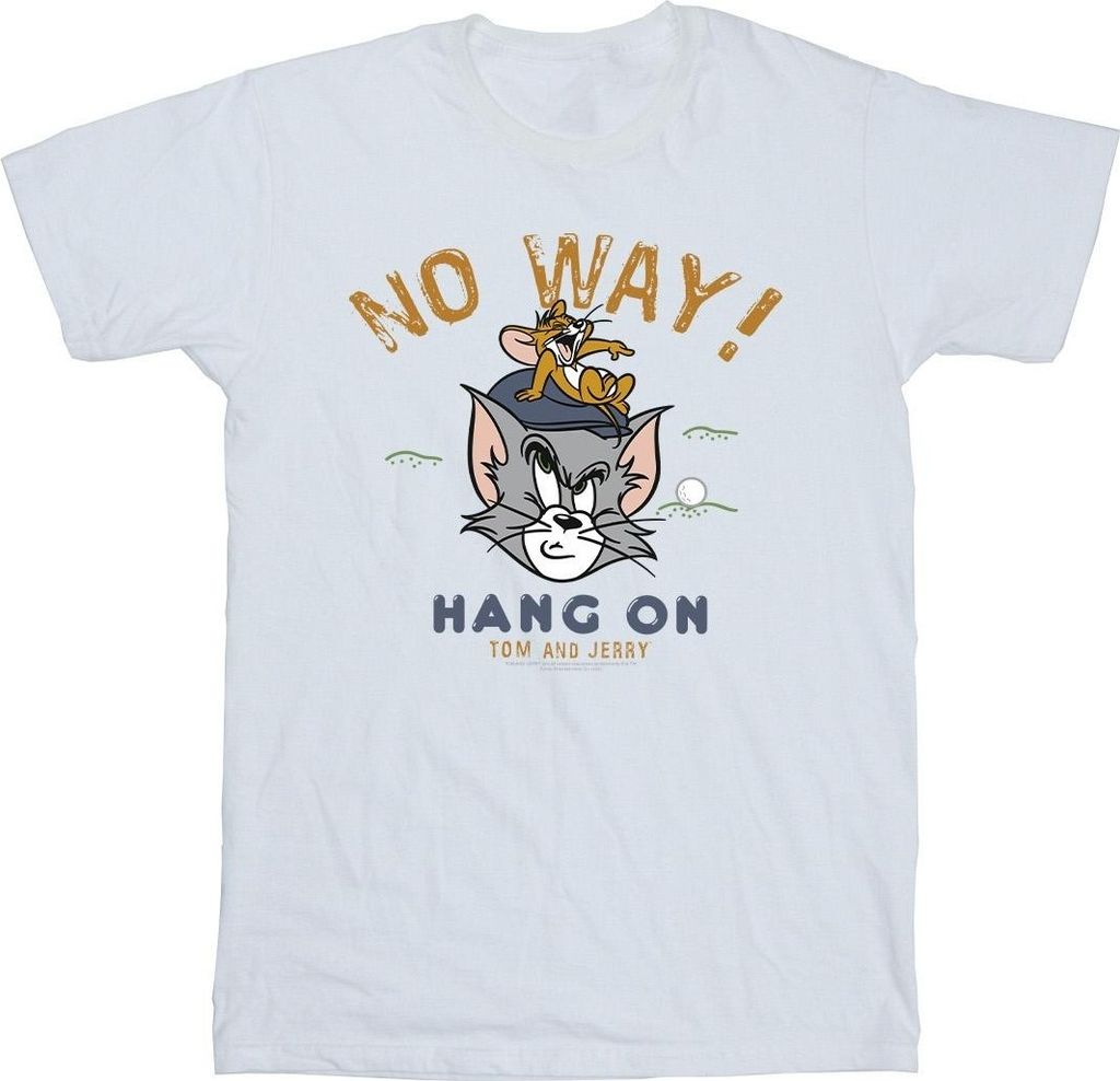 Tom And Jerry - "Hang On Golf" T-Shirt für Jungen BI38695 (152-158) (Weiß)