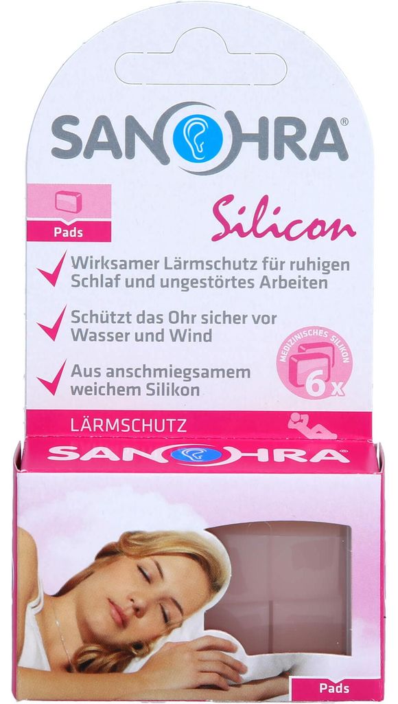 SANOHRA silicon Ohrstöpsel, 6 St. Ohrstöpsel Produktbild 