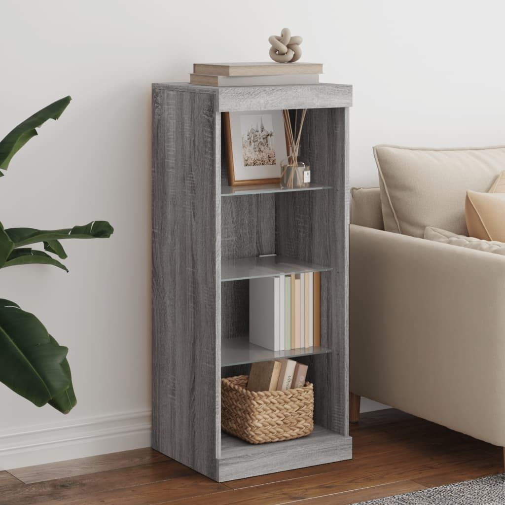 Maison Exclusive - Sideboard mit LED-Leuchten Grau Sonoma 41x37x100 cm