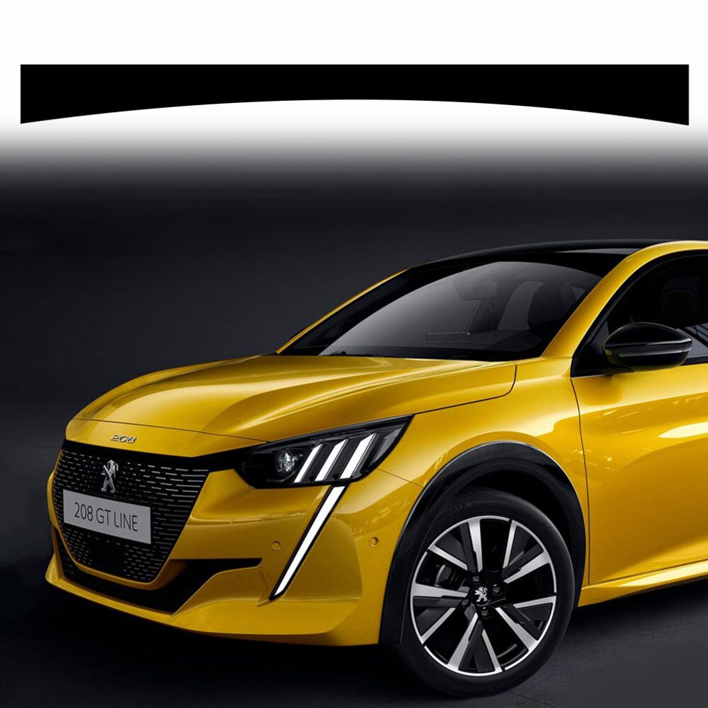 Auto-Sonnenschutz mit Kleber, schwarz, 16 x 125 cm