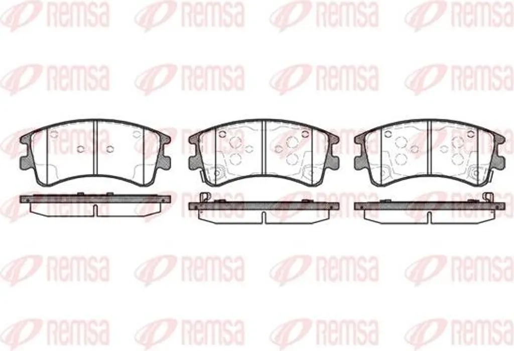 Jeu de plaquettes de frein à disque REMSA 0970.02 compatible Mazda 6