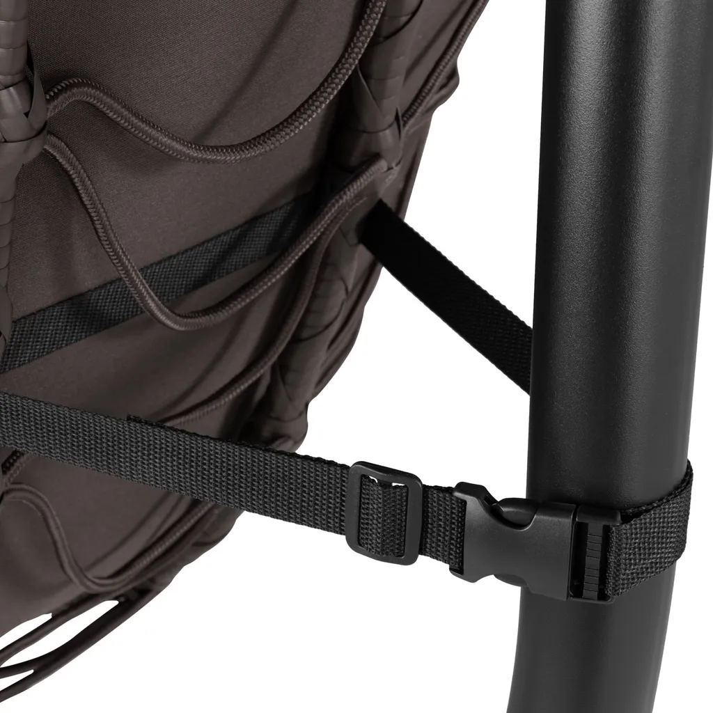 Fauteuil Suspendu Brun avec Support Stable - Balançoire Œuf Ergonomique