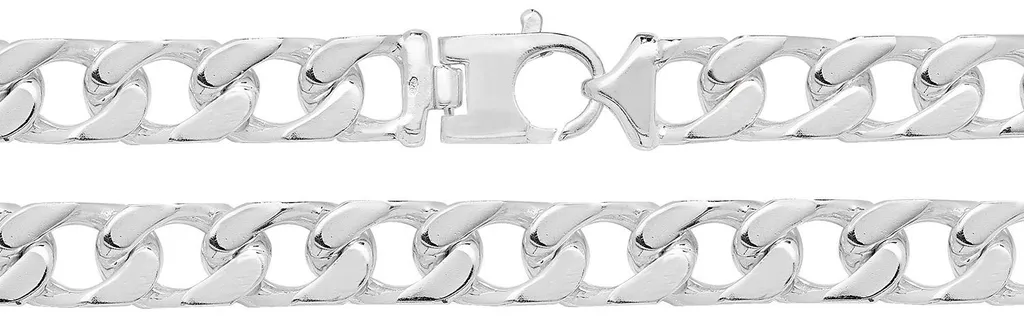 Bracelet Homme Argent 925 de 50g, Bijou Large 11mm Maille Robuste