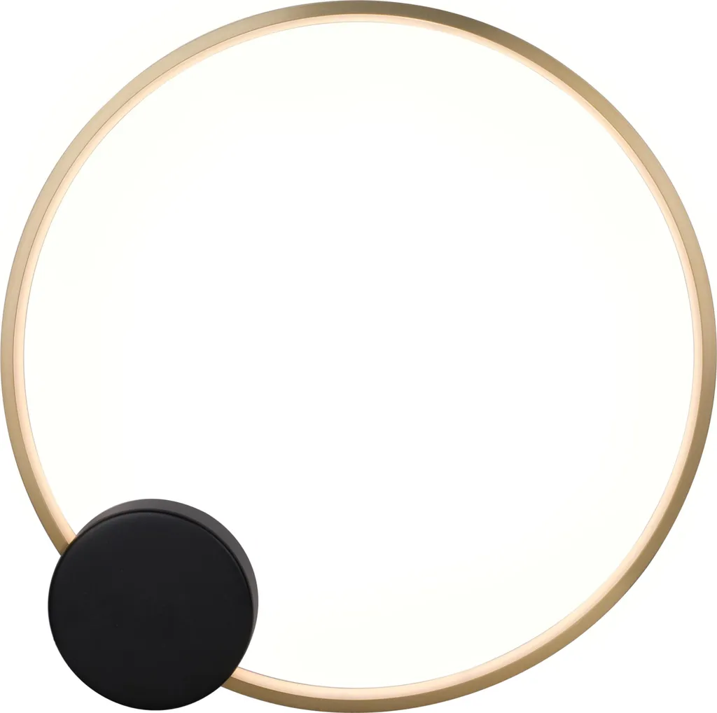 Eye 60 : Lampe murale LED moderne noire et dorée de 60 cm de long