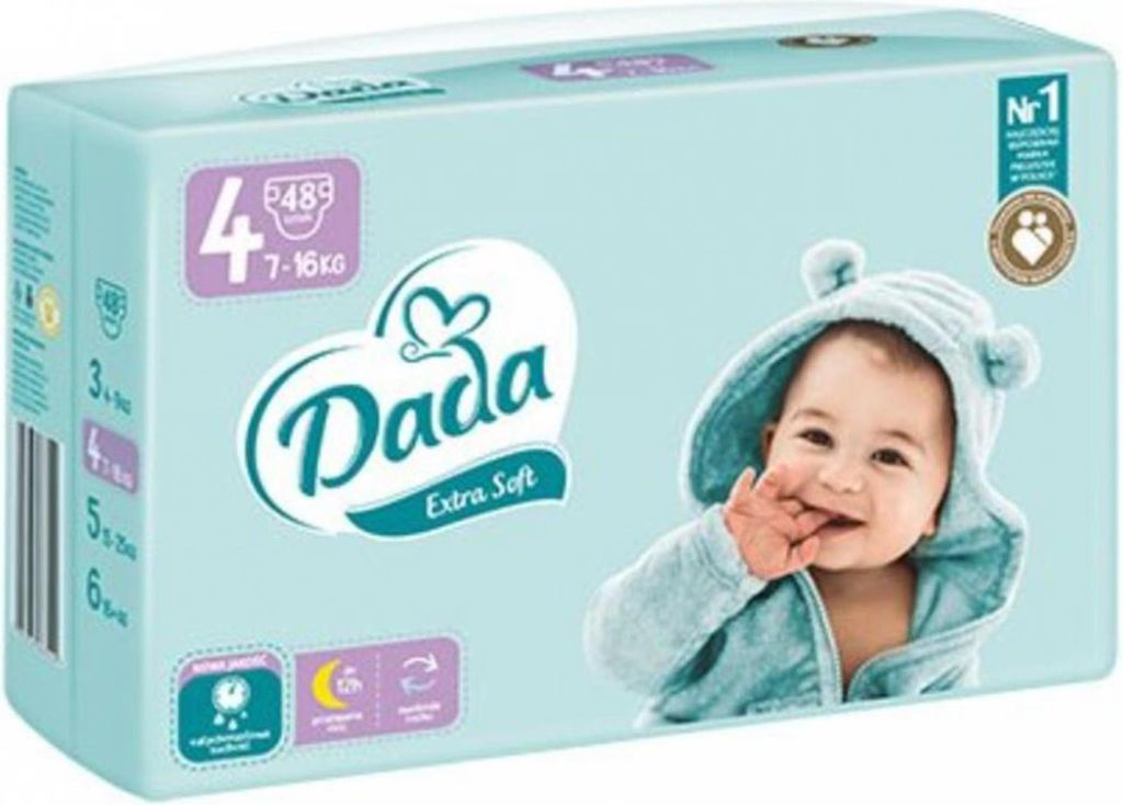 DADA Extra Soft Pieluchy jednorazowe 4 Maxi (7-16 kg) 48 Zdjęcie produktu 