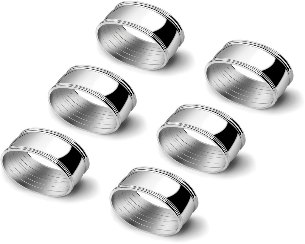 Zilverstad Stoffserviettenring, oval, 6-er Set 5.5x4x2cm versilbert