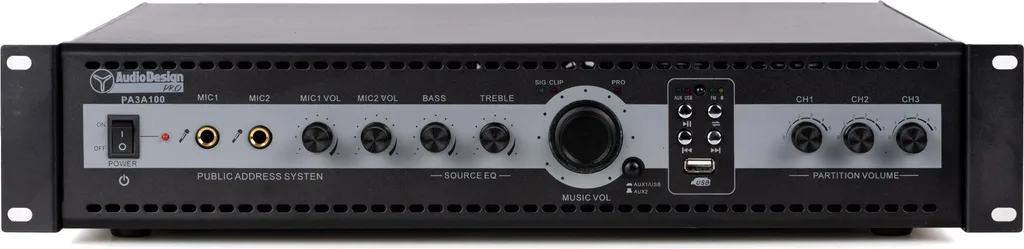 Ampli AudioDesign PA 3A100 Idéal pour Restaurant, Bar et Commerce
