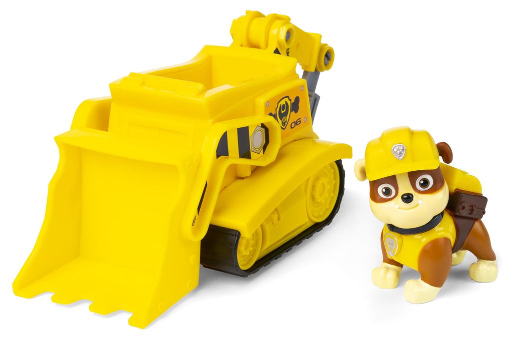 PAW Patrol , Baustellen-Fahrzeug mit Rubble-Figur Produktbild 