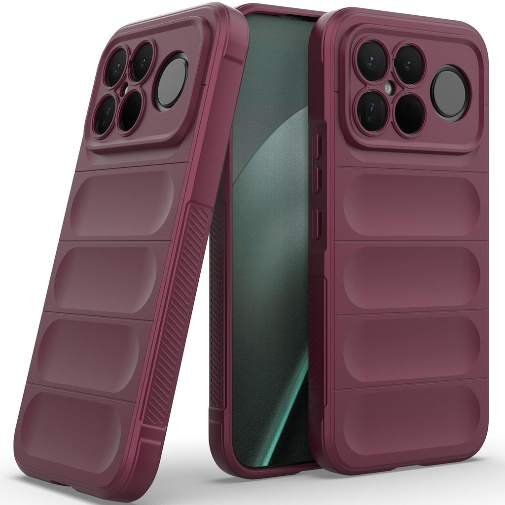 Handyhülle für Xiaomi Poco F8 Ultra/Redmi K90 Pro Max Weich TPU Silikon Stossfest Anti-rutsch Hülle bordeaux