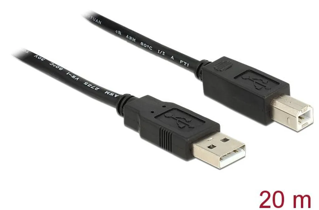 Câble USB 2.0 pour Imprimante et Scanner Distant - Extension 20m Active
