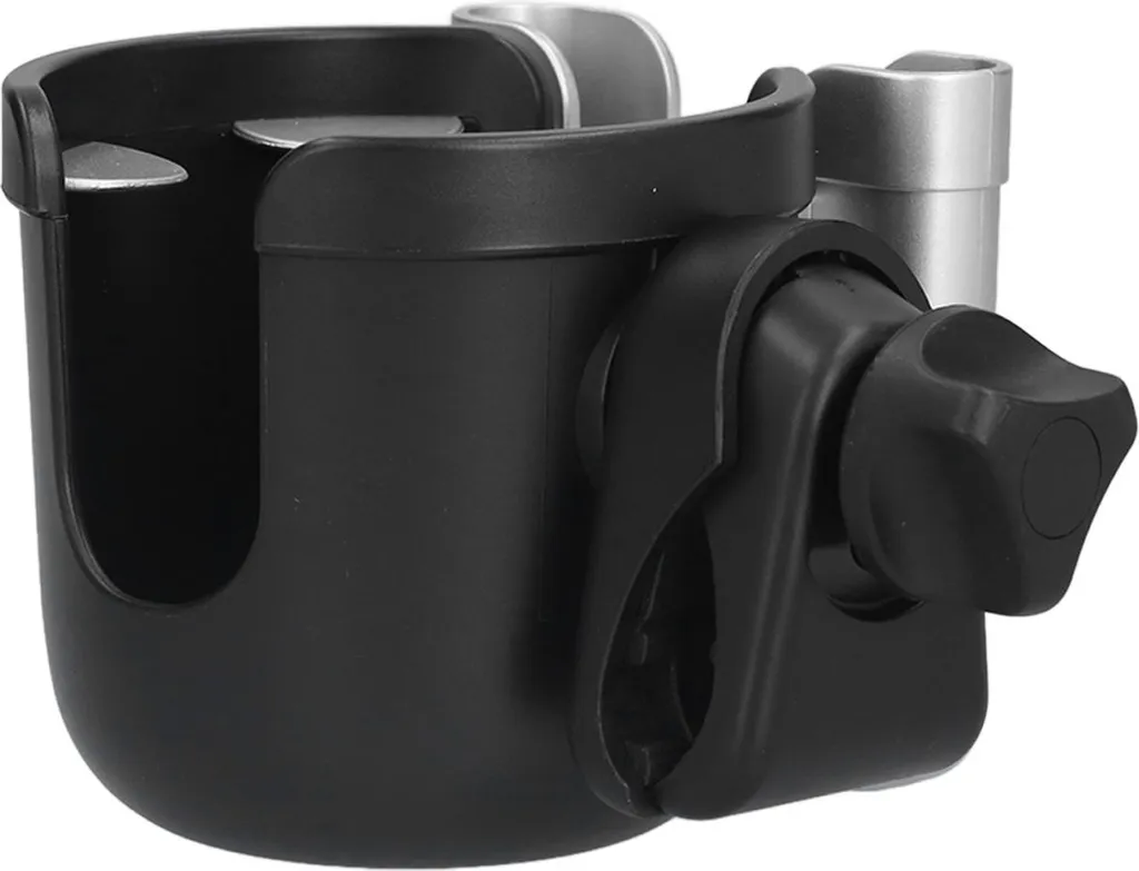 Portabicchieri Universale Per Passeggino Con 2 Ganci | Supporto Bottiglie Per Seggiolino Auto E Sedia A Rotelle - 2
