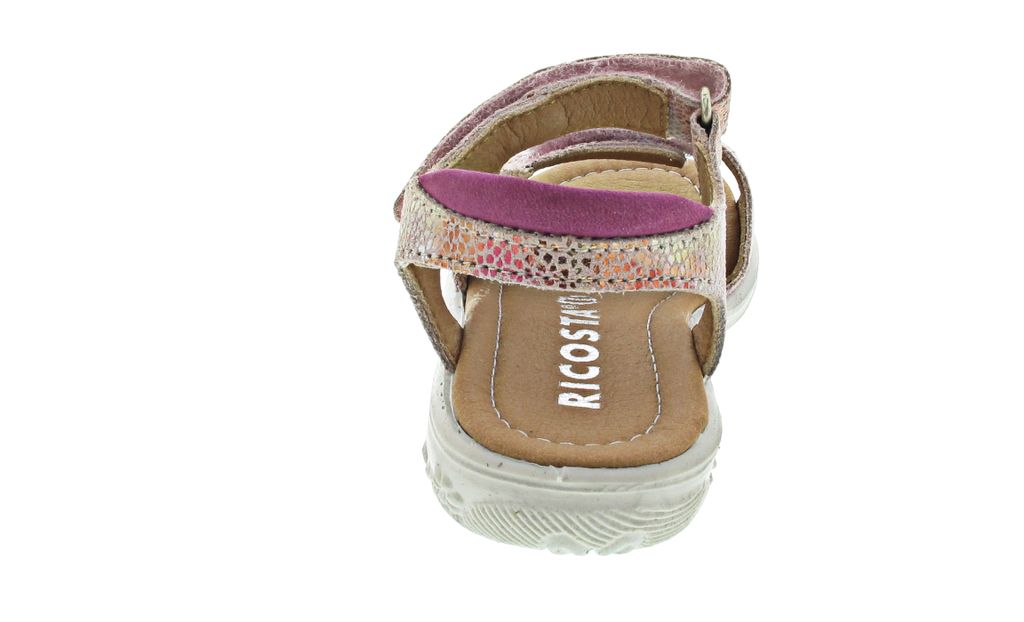 Ricosta Cilla, Mädchen Metallicleder Sandalen in rose,