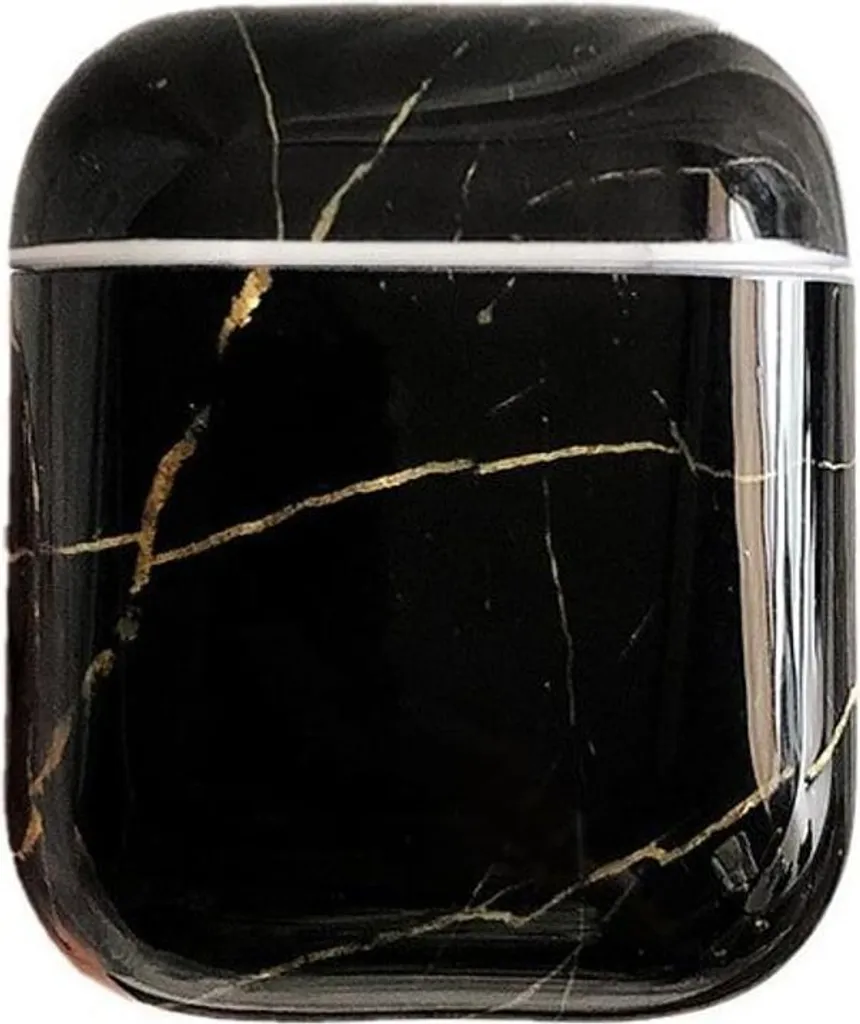 Custodia Protettiva AirPods Marmo Nero in PC Anti-Graffio
