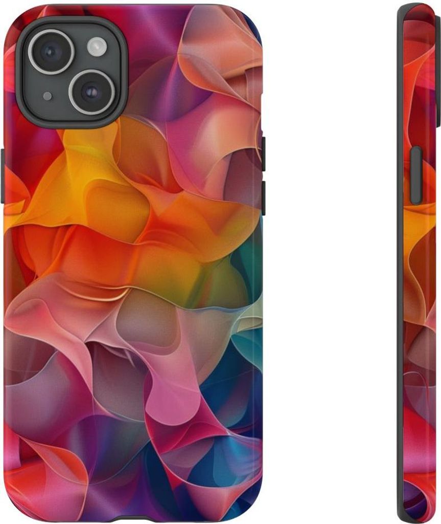Bunte abstrakte Farbformen – Hülle Kompatibel mit iPhone 15 Plus
