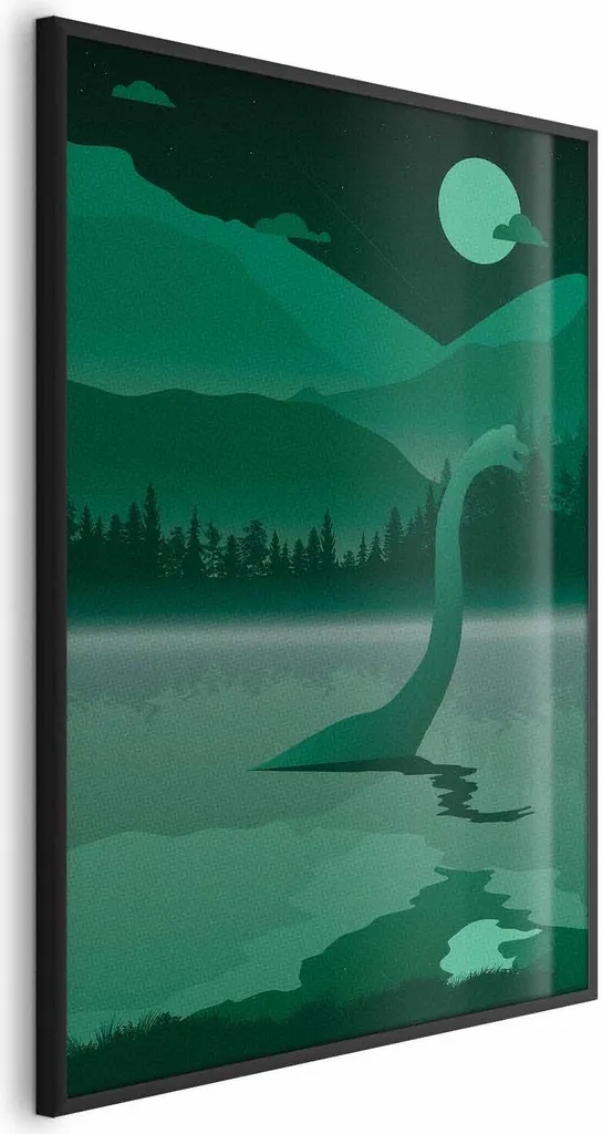 Poster Loch Ness 40x60 cm con Cornice Nera Elegante - Arredo Parete