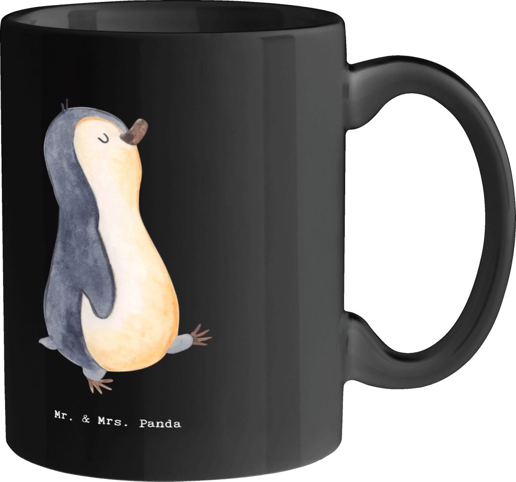 Mr. & Mrs. Panda Trinkbecher Eiskunstlauf Trainerin - Schwarz - Geschenk, besondere Anlässe, Kaffeebecher, Teetasse, Pirouetten, Henkelpott, Gemei...