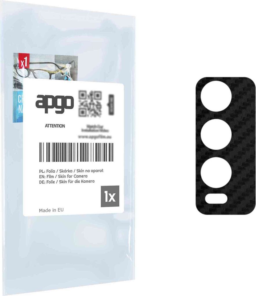 apgo Objektivschutz-Folie, Kameraschutz kompatibel mit Vivo Y20 2021, Carbon-Imitation, Rückseite Schutzfolie für Kamera-Insel, Hinten Folie, kra...