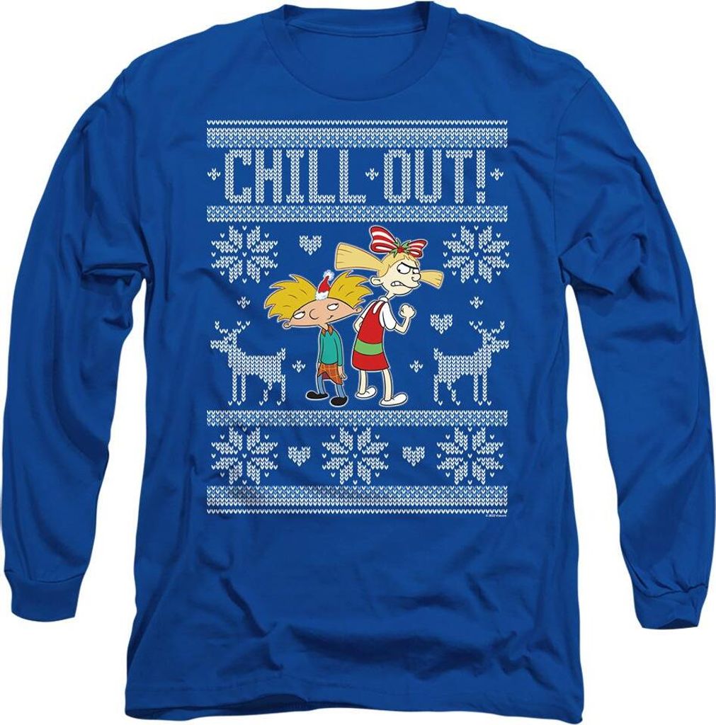 Hey Arnold! - "Chill Out" T-Shirt für Herren/Damen Uni TV10530 (XL) (Königsblau)
