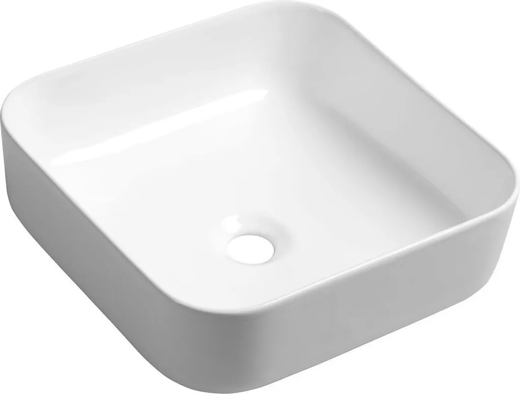 Lavabo Sapho Prata AR423 Ceramica 40x40 - Installazione Appoggio