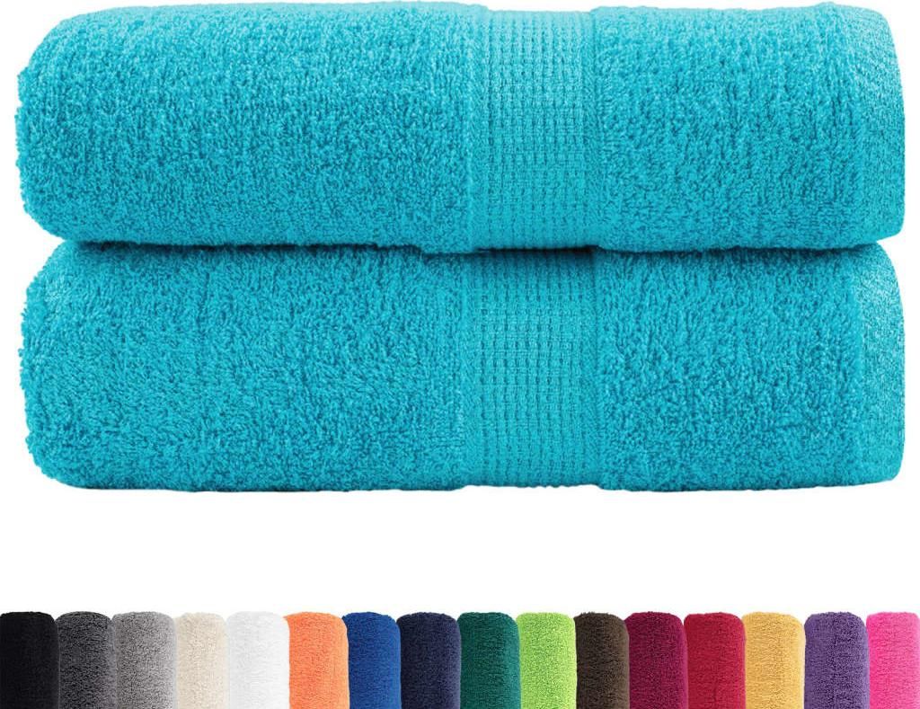 vidaXL Premium Waschhandtücher SOLUND 2 Stück Türkis 30x30 cm 600 g/m²