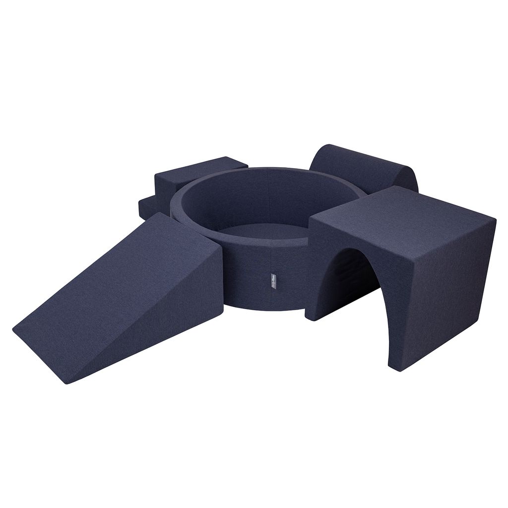 KiddyMoon Spielplatz Aus Schaumstoff Mit 300 Bälle 7cm Hindernisläufen Version 3 Rund Bällebad Mit Bunten Bällen Für Babys Und Kinder