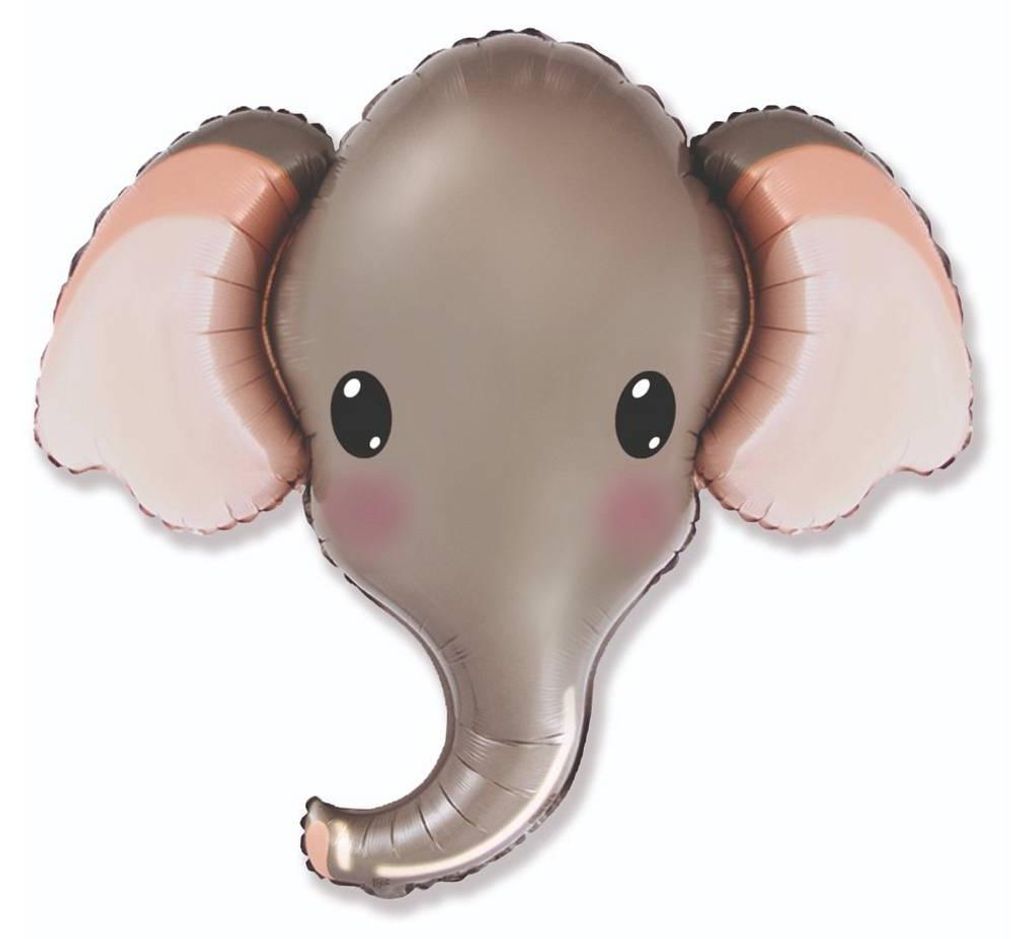 Flexmetal folieballon, olifant, bruin, 60 cm, los verkocht Productafbeelding 