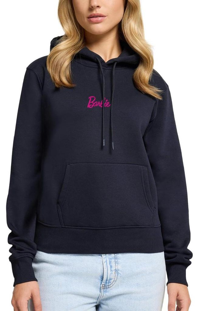 Spreadshirt Barbie Logo Stick Geschenkidee Damen Premium Hoodie, 3XL, Navy