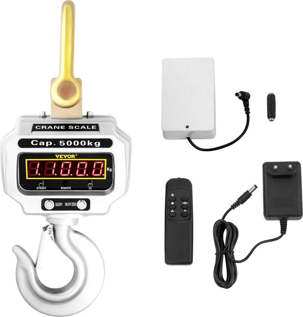 5000kg 11000lbs Digital Crane Scale Heavy Duty Crane Scale Industrial Digital Hanging Scale Weight LED