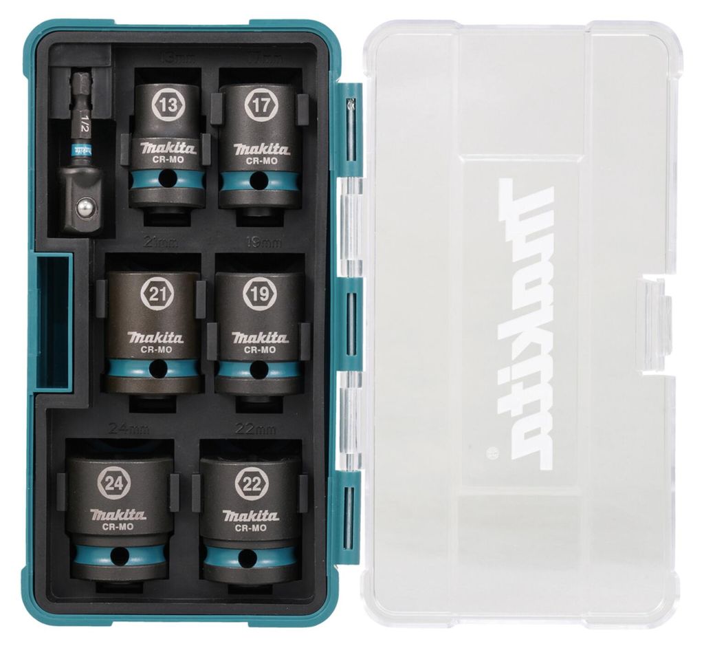 Coffret de 6 douilles MAKITA IMPACT BLACK + Adaptateur HEXA Image du produit 