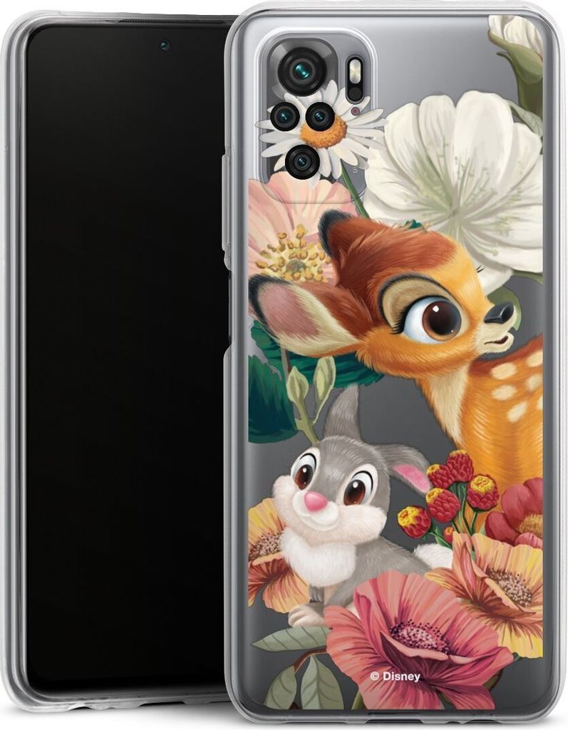 DeinDesign Handyhülle für Xiaomi Redmi Note 10 4G Silikon Hülle Case Smartphone Schutzhülle Bambi Disney Klopfer