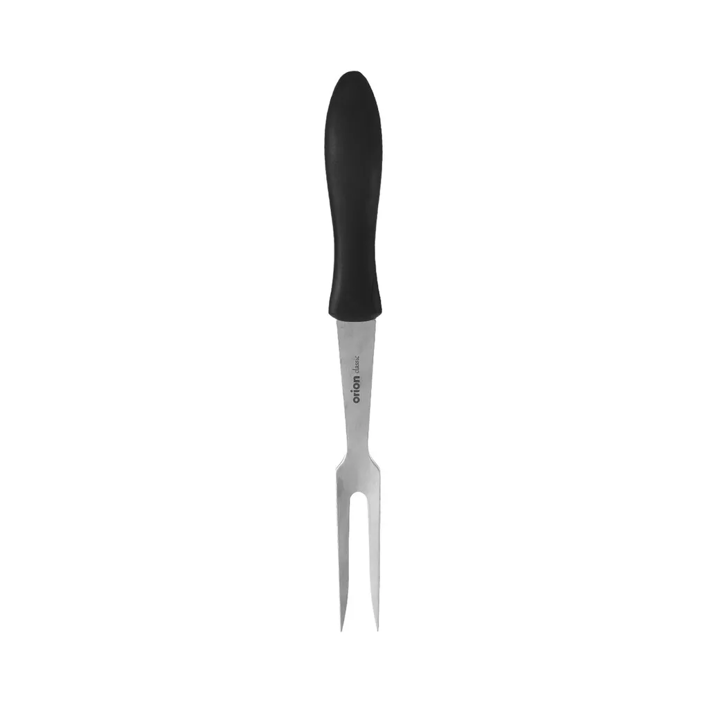 Forchetta da cucina professionale in acciaio inox e plastica nera - 22cm - 9