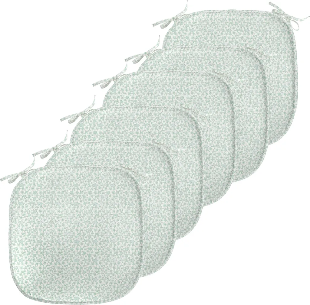 Coussin de Chaise Anti-Glisse et Imperméable - Galettes 40x40cm Luau x6