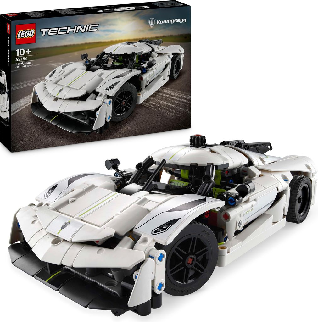 LEGO Technic Koenigsegg Jesko Absolut Supersportwagen in Weiß, baubares Spielzeugauto, Rennauto Bauset für Jungen und Mädchen ab 10 Jahren, Gesc...