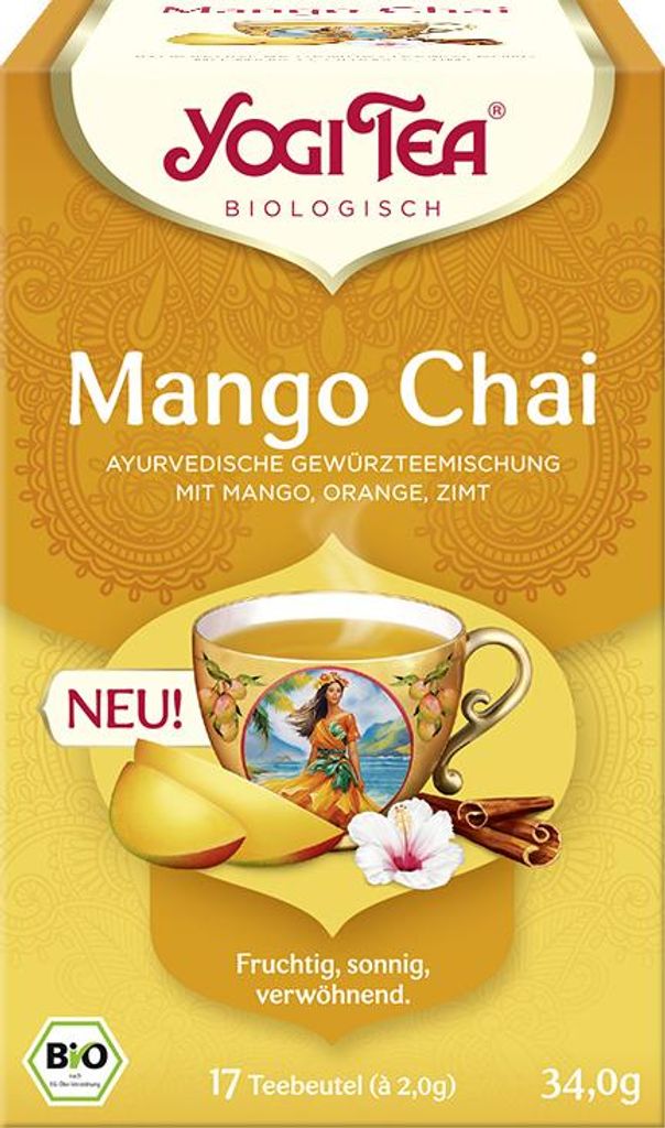 Yogi Tea Mango Chai | 17 Beutel | Gewürztee |  | vegan Produktbild 