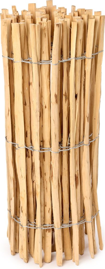 Garronda Gartenzaun zum Stecken aus Haselnüsse Zaun Garten Staketenzaun Beeteinfassung Holz Steckzaun Hochwertiger Gartenzaun für Ihren Garten GD...