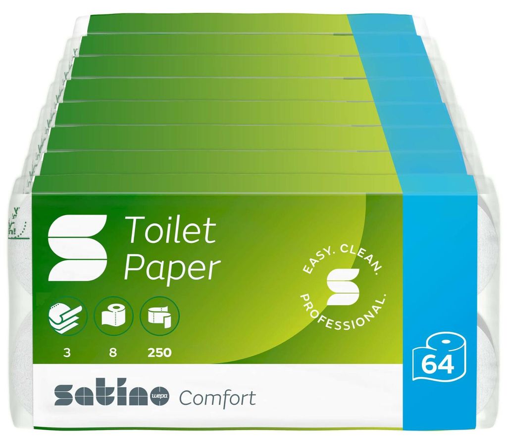 WEPA Toilettenpapier comfort 2-lagig 64 Rollen Produktbild 