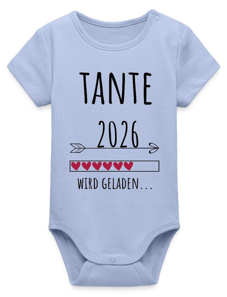 Spreadshirt Tante 2026 | Werdende Tante Kurzarm Baby Body, 9-12 Months, Sky